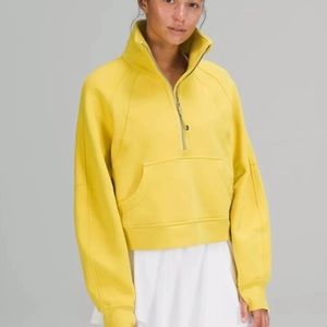 Lululemon Funnel Neck Scuba - Yellow Serpentine